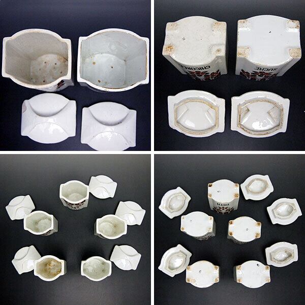 フランス アンティーク 陶器製 キャニスター 7個セット | Coo Brocante