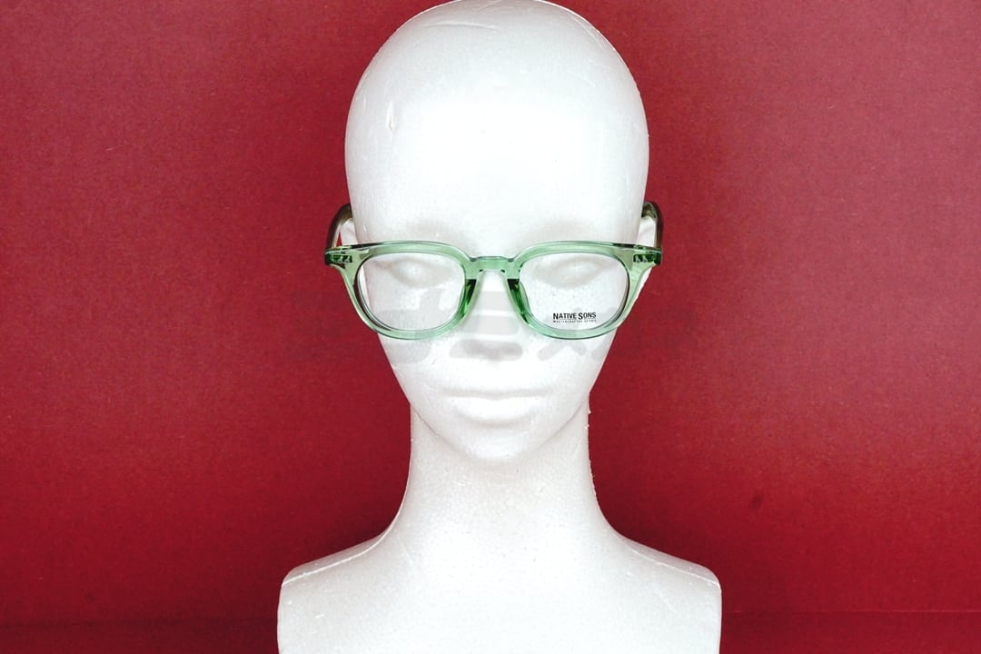 NATIVE SONS クリア メガネ GUERRERO Col.Bottle Green PL-039K 46