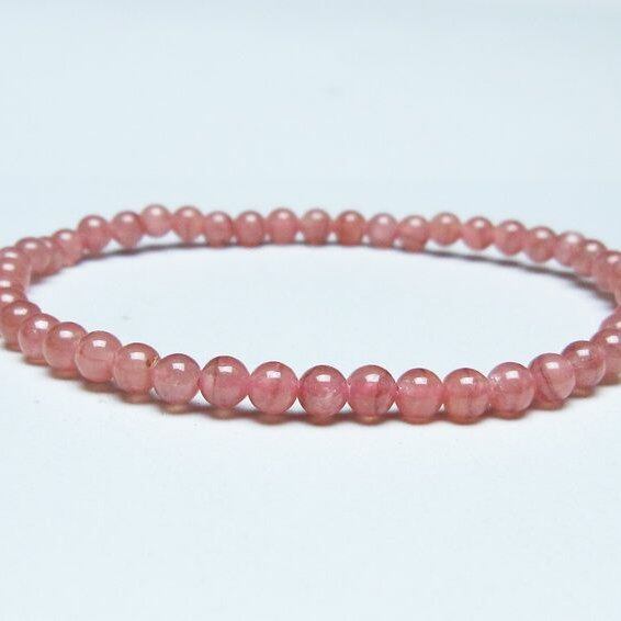 インカローズ ブレスレット 4mm ロードクロサイト ブレス 一点物 メール便可 [M便 1/10] 111-46685