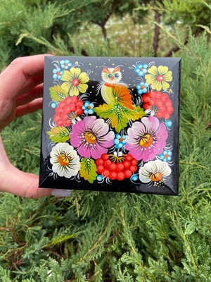 ペトリキフカ・ジュエリーボックス 12сm（ホメンコ）