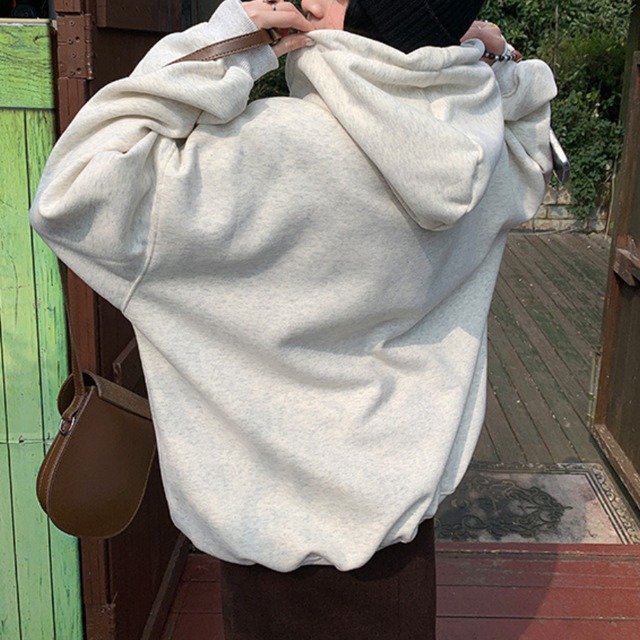 oversized logo hoodie J00044