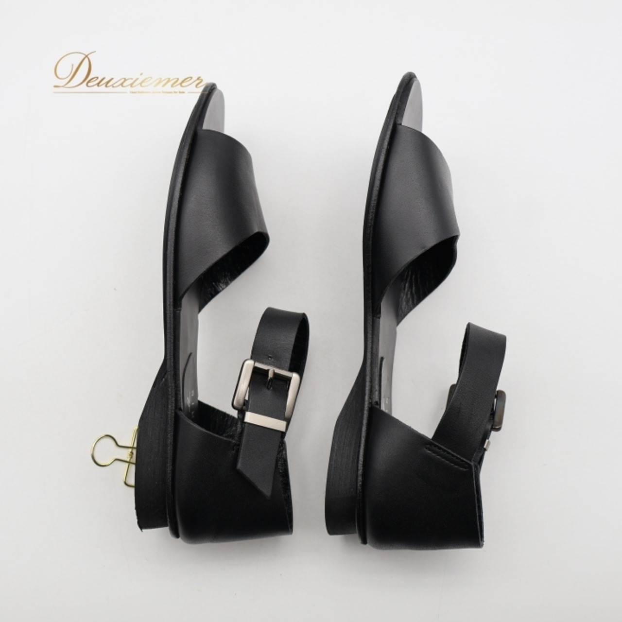 agnes b. アニエスベー サンダル 36サイズ ブラック系 靴 くつ シューズ レディース 無地 シンプル カジュアル ぺたんこ フラット フラットシューズ かわいい オールブラック