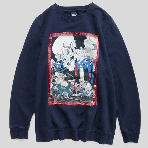 2015FAL STUSSY "SKELETAN" スウェット 【M】 ｜ ステューシー 相馬の古内裏 アメリカ 古着