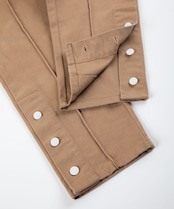 【#Re:room】COTTON TWILL HEM BUTTON TRACK PANTS［REP202］