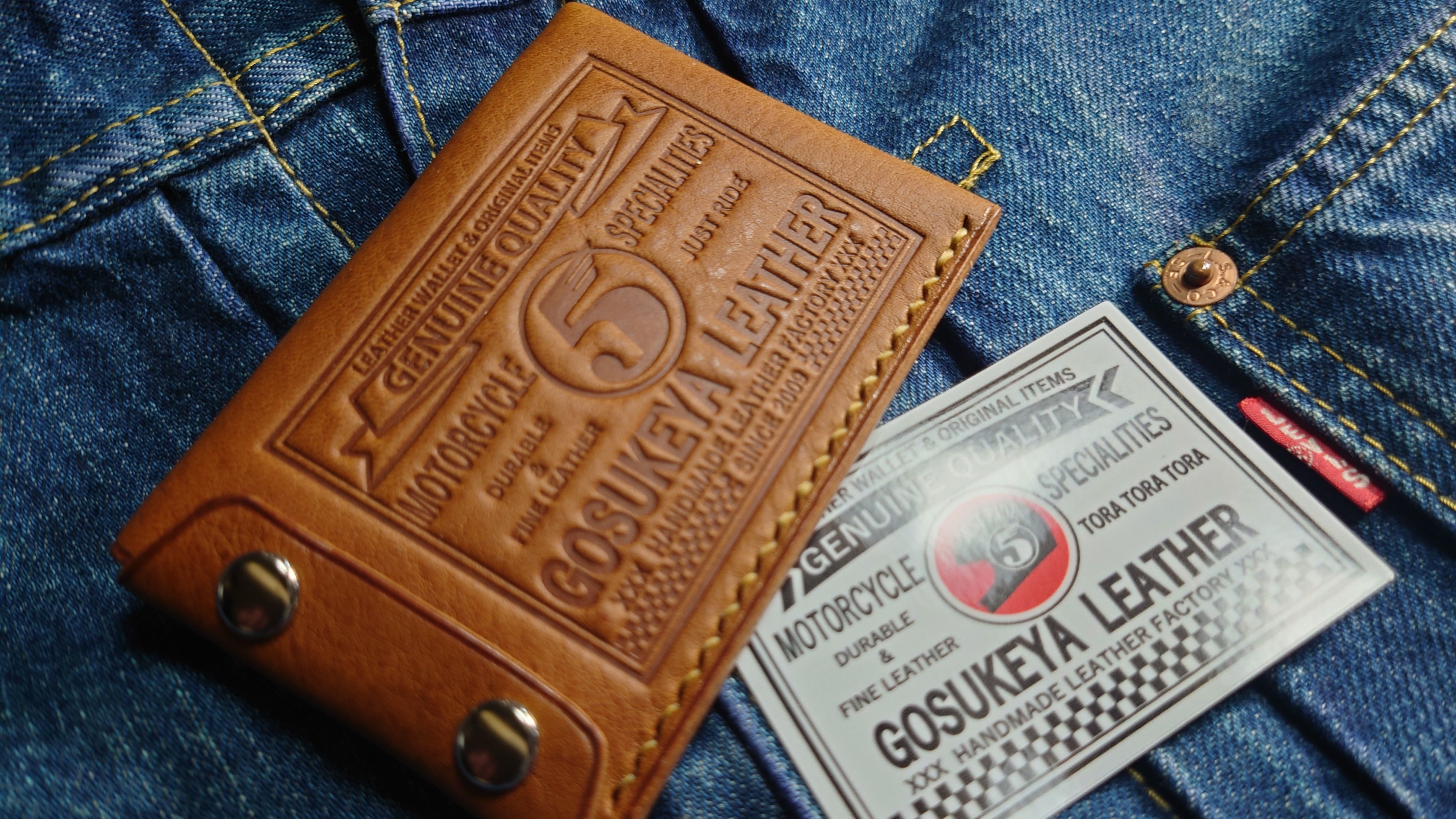 五助屋レザー マルチケースミニウォレット ブッテーロ モンロー 茶色