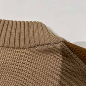 イタリア製 激渋 ビンテージ scaloe PARIS milano スエードレザー & ウールニット ジャケット カーディガン/キャメル ベージュ系