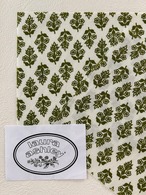 英国Vintage Laura ashly ローラアシュレイ グリーン 小花柄 カットファブリック 10枚 パッチワーク カルトナージュ