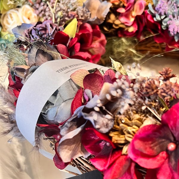 プリザードフラワー ドライフラワー フラワーリース大 te0014