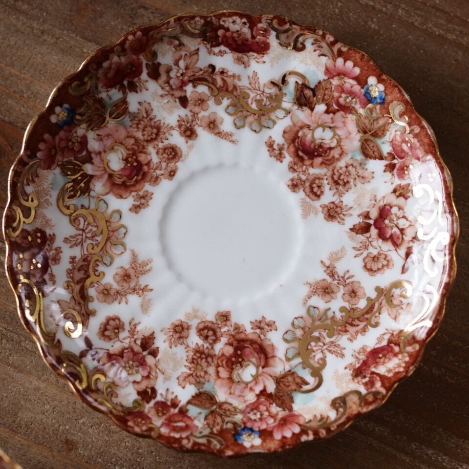 英国アンティーク サミュエルラドフォード イマリフラワー トリオA