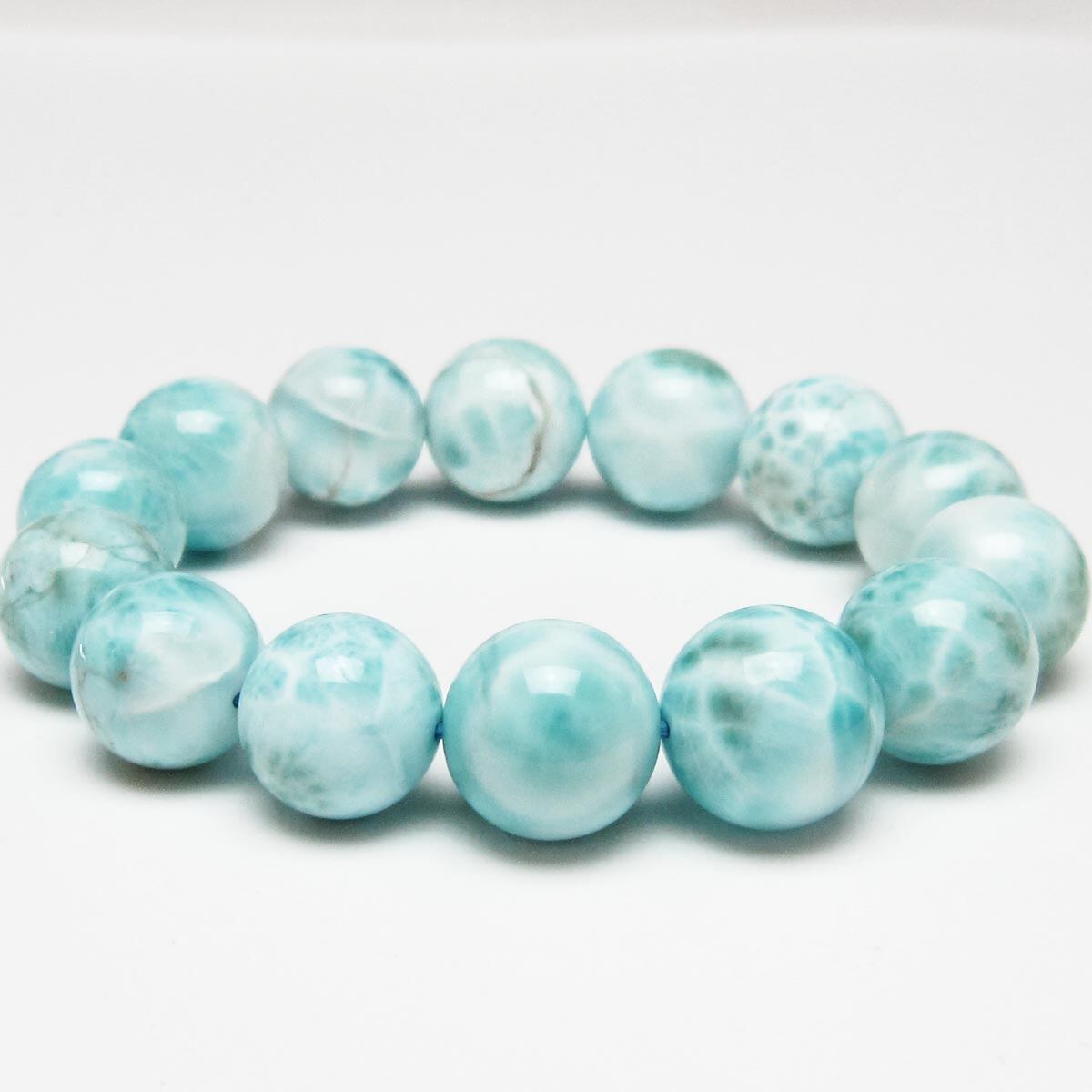 ラリマー ブレスレット 14mm 一点物 111-56530