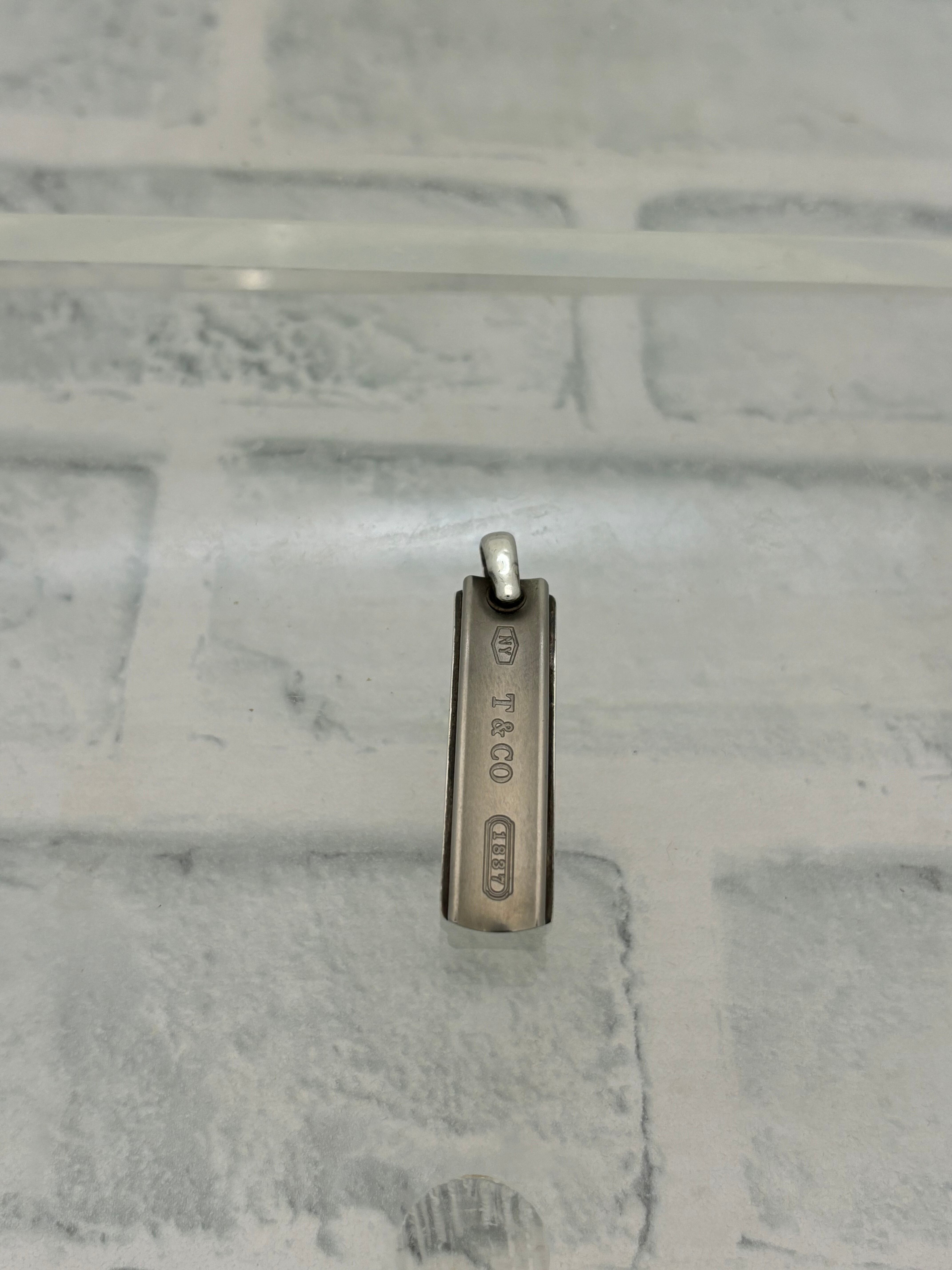 希少 オールドティファニー 925 チタン 1837 プレート ネックレス