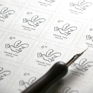 切手風サンキューシール