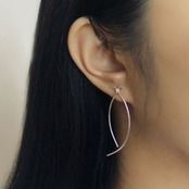 S925ダブルウェーブピアス/020138