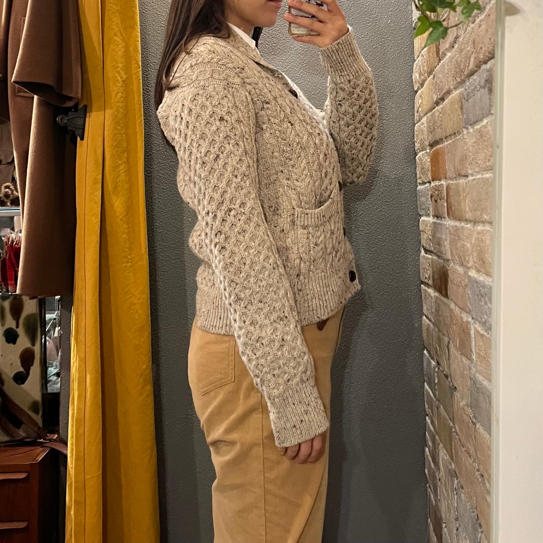 donegan “ladies aran knit cardigan” アイルランド製ドネガン