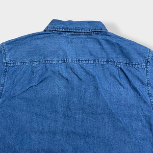 【dip】デニムシャツ カジュアルシャツ ウエスタンシャツ XXL ビッグサイズ 長袖シャツ ディップ US古着