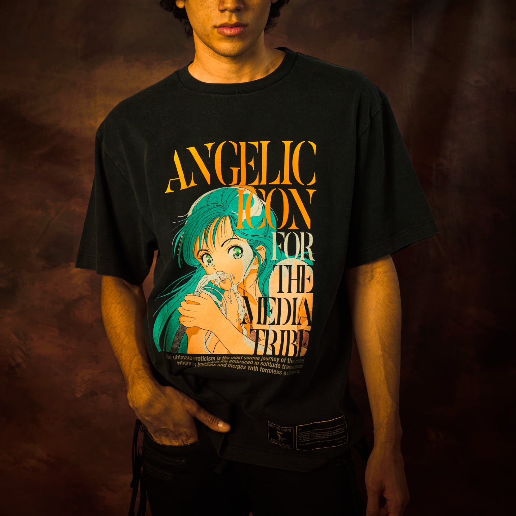 遊人 × beauty:beast × messa】Facial SS Fade Black T-shirt | beauty