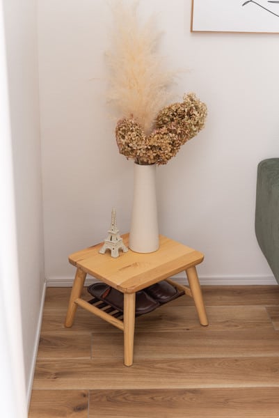 ブラウン スツール 背もたれ付き 高さ調節可能 木製肘付スツール W-5H 完成品 ナチュラル ダークブラウン 椅子