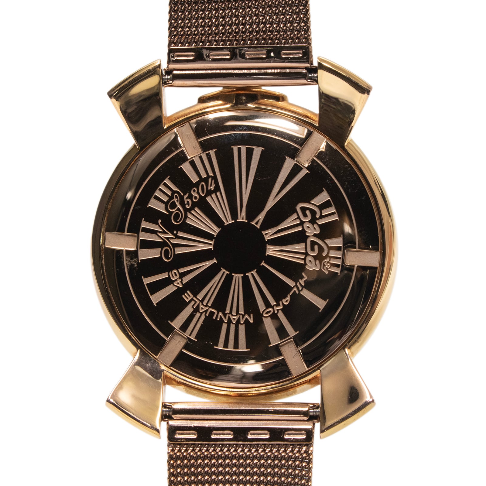 ブランド腕時計 □ガガミラノ□美品□マヌアーレスリム46mm□5081.2□