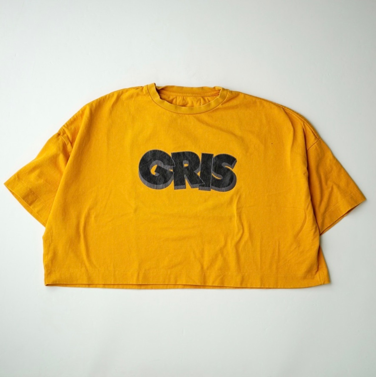 〈 GRIS 24SS 〉 Wide T Shirt "Tシャツ" / Yellow / size L&XL