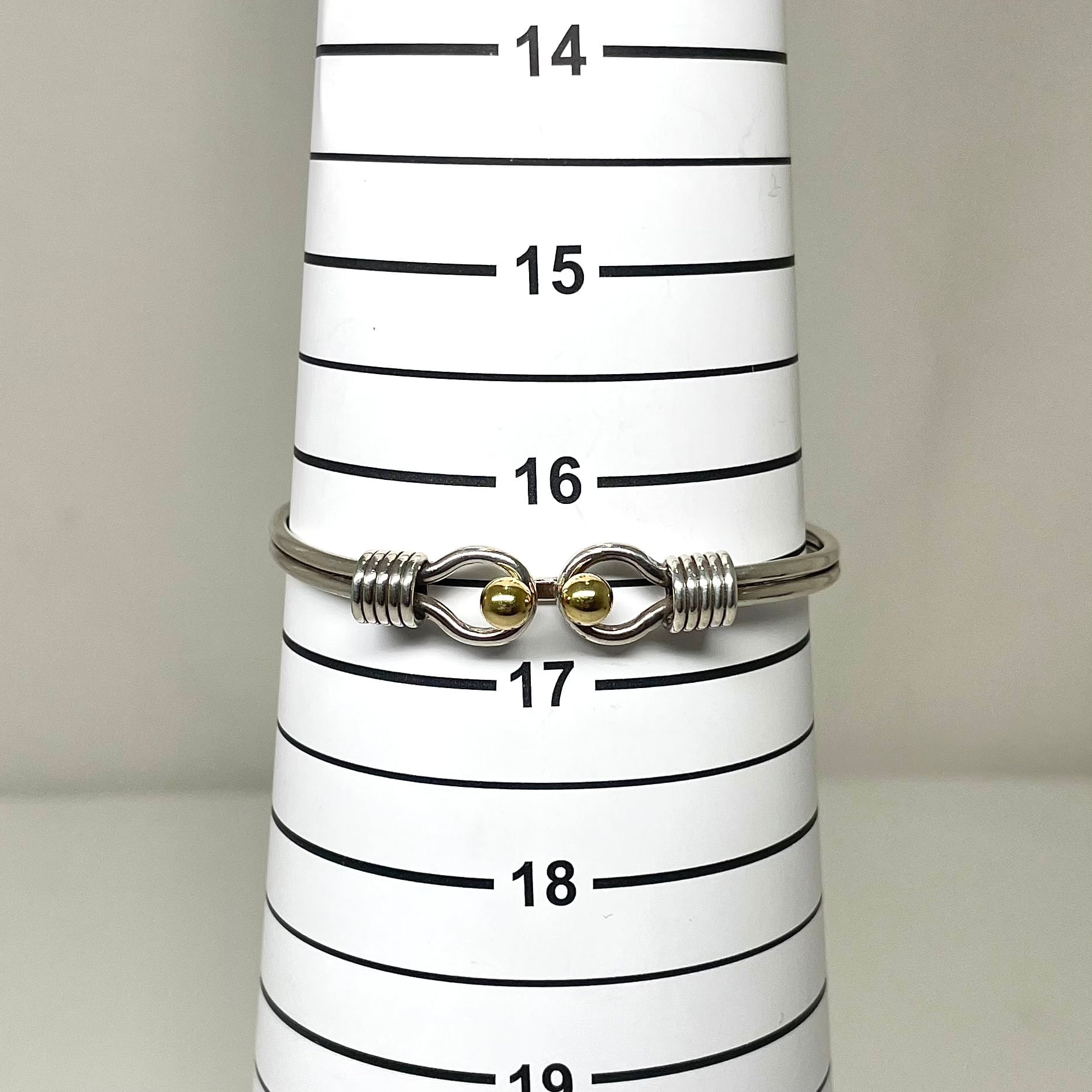 Tiffany&Co. ダブルフックアンドアイ バングル シルバー925 K18 Tiffany&Co. ダブルフックアンドアイ バングル シルバー925 K18