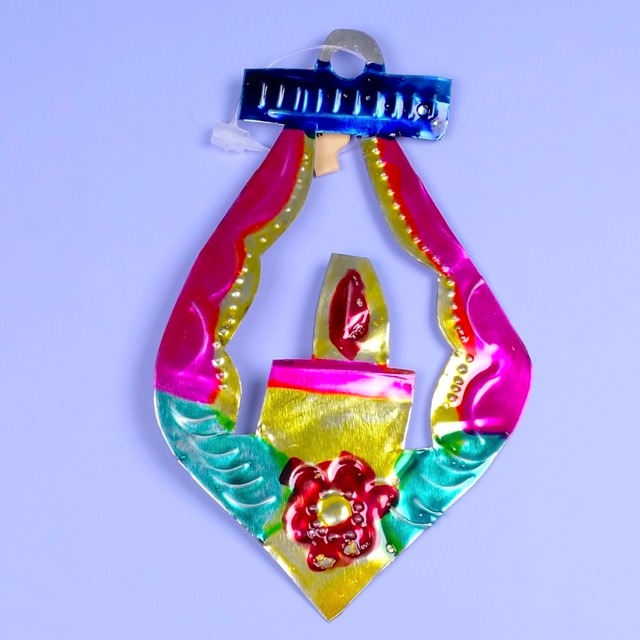 ブリキのデコレーション「ロウソク①」