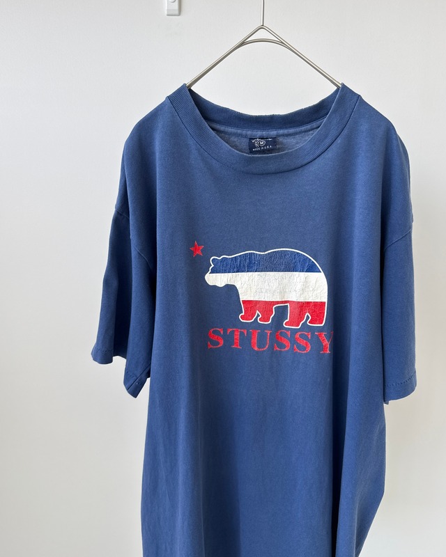 -Old stussy- Vintage 90s M print t-shirt