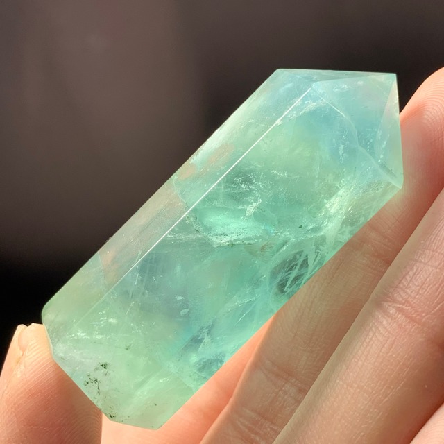 13.スカイブルー×グリーン☆エンジェルフェザーフローライトポイント