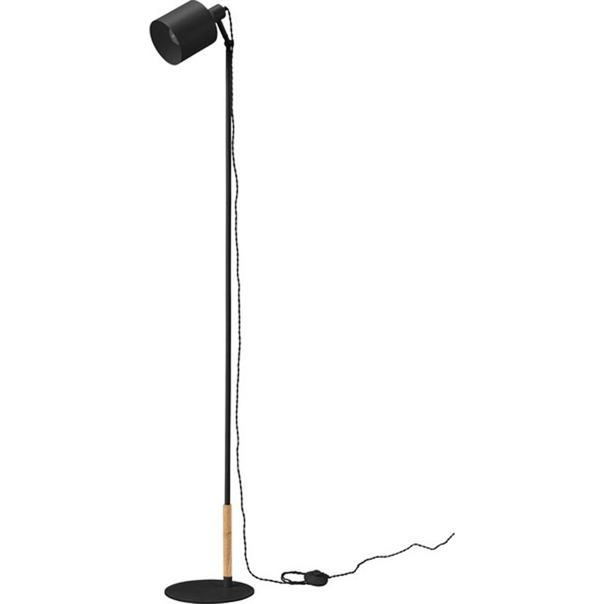 スタンドライト スチール 粉体塗装 天然木 ラバーウッド ラッカー塗装 アルミ 電球付 LHB-91