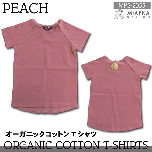 【MPS2055】ORGANIC COTTON T-SHIRT オーガニックコットン Tシャツ ｜PEACH