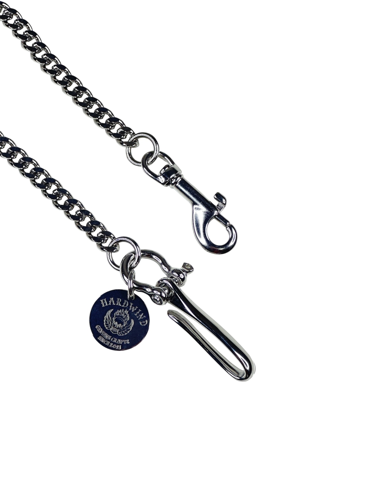 Hard Coin Silver Steel Wallet Chain