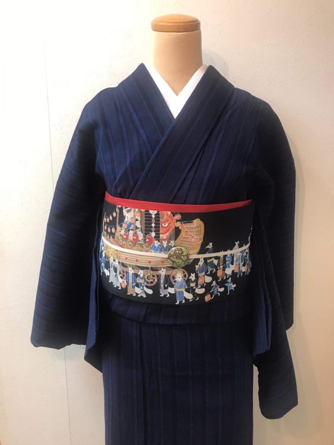 即納品】some-pri 半幅帯「祭礼」黒 | 染工房ユキヤオンラインショップ
