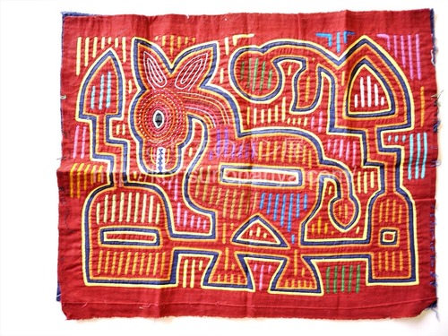 モラ刺繍 MOLA モラキルト ろば パナマ  クナ族 民族衣装　