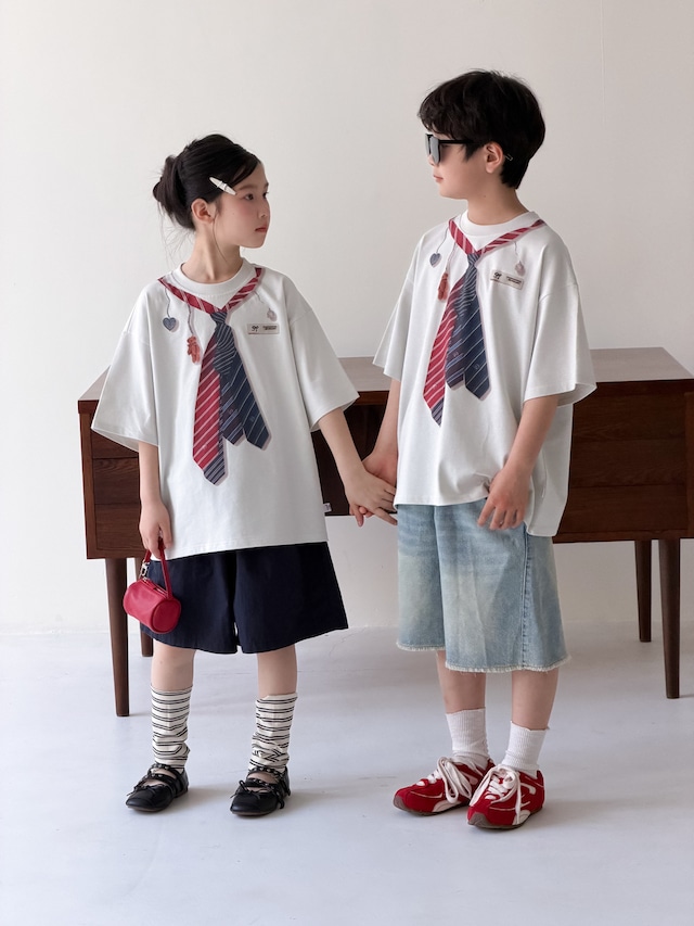 【KID】ダブルタイプリント半袖クルーネックTシャツ - 14