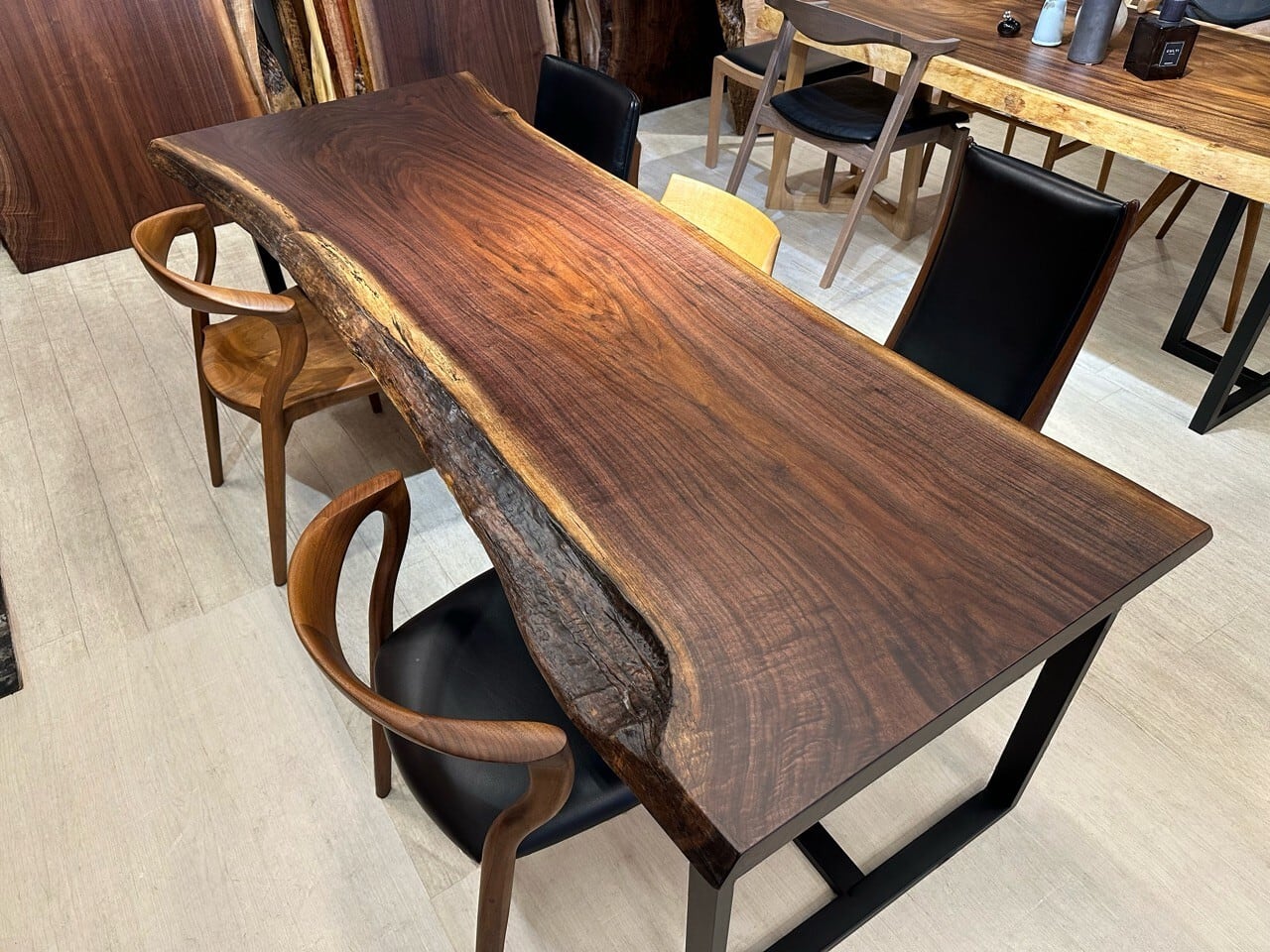 ウォールナット_2120×630-830×48_浅草本店_テーブル天板/一枚板 261633