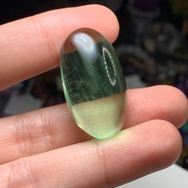 5.ぷるぷる☆グリーンフローライトルース・オーバル