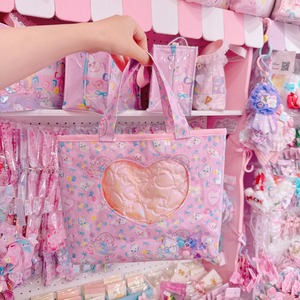 【M6】55-5ハート窓2wayトートバッグ