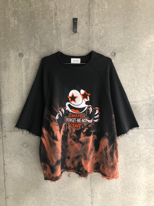 FELXX PANTHER FIRE RAGLAN SWEAT CUT SEW - BLACK×ORANGE