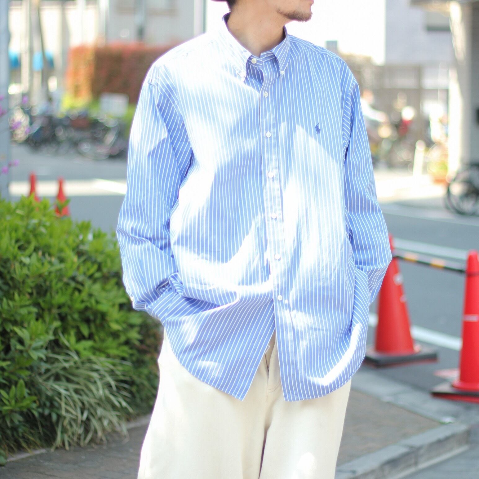 Ralph Lauren コットンストライプシャツ 【FF-0840】 | cv