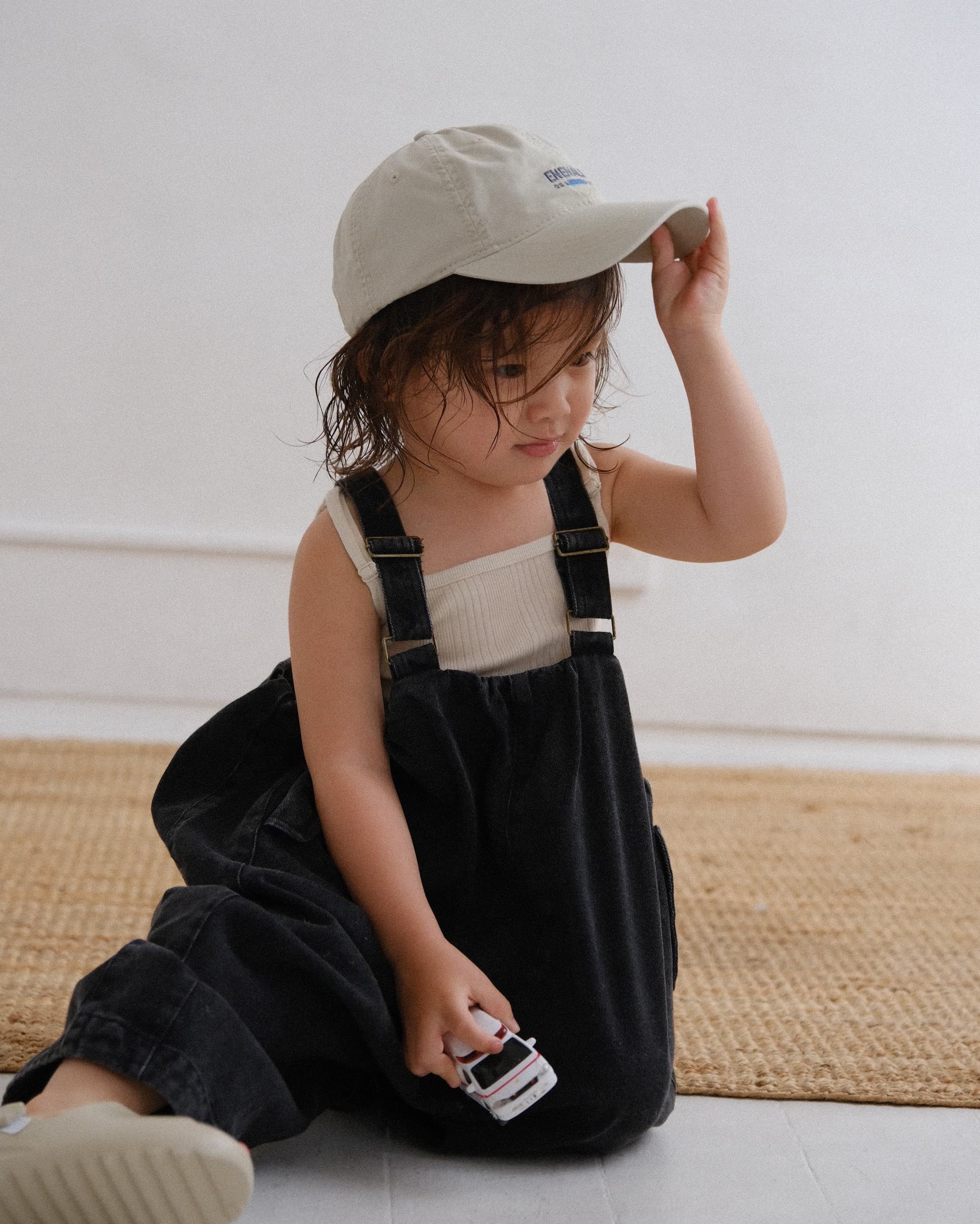 wide denim salopette | chaisy