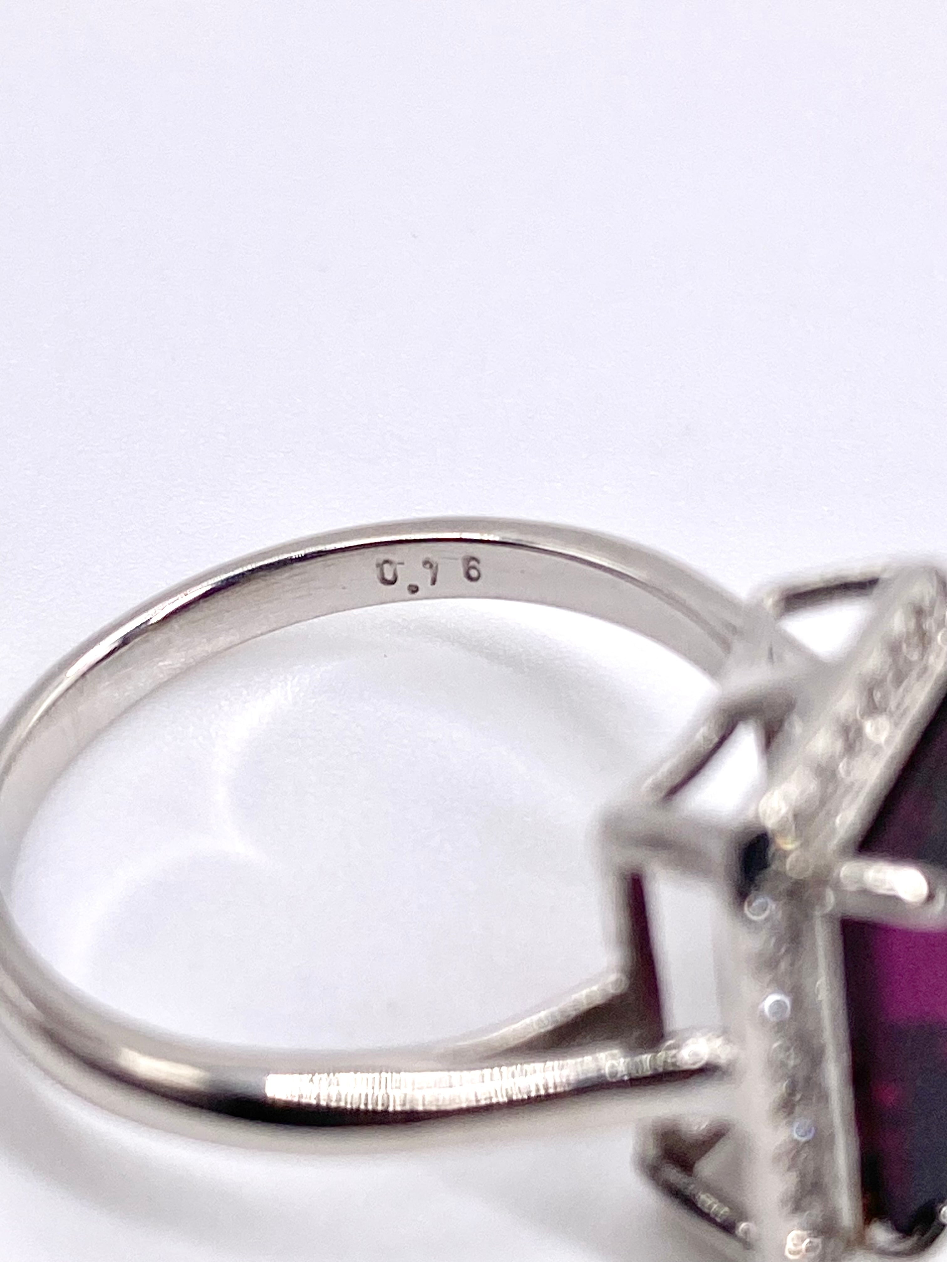 新品】ロードライトガーネット 4.713ct / ダイヤモンド 計0.16ct Pt900