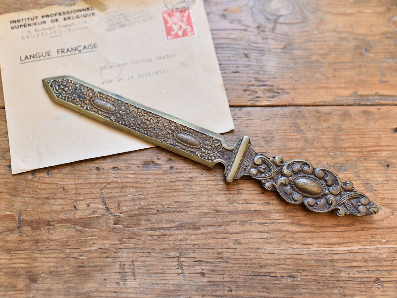 装飾が素敵なペーパーナイフ　真鍮製 フレンチアンティーク | Petite Clé powered by BASE