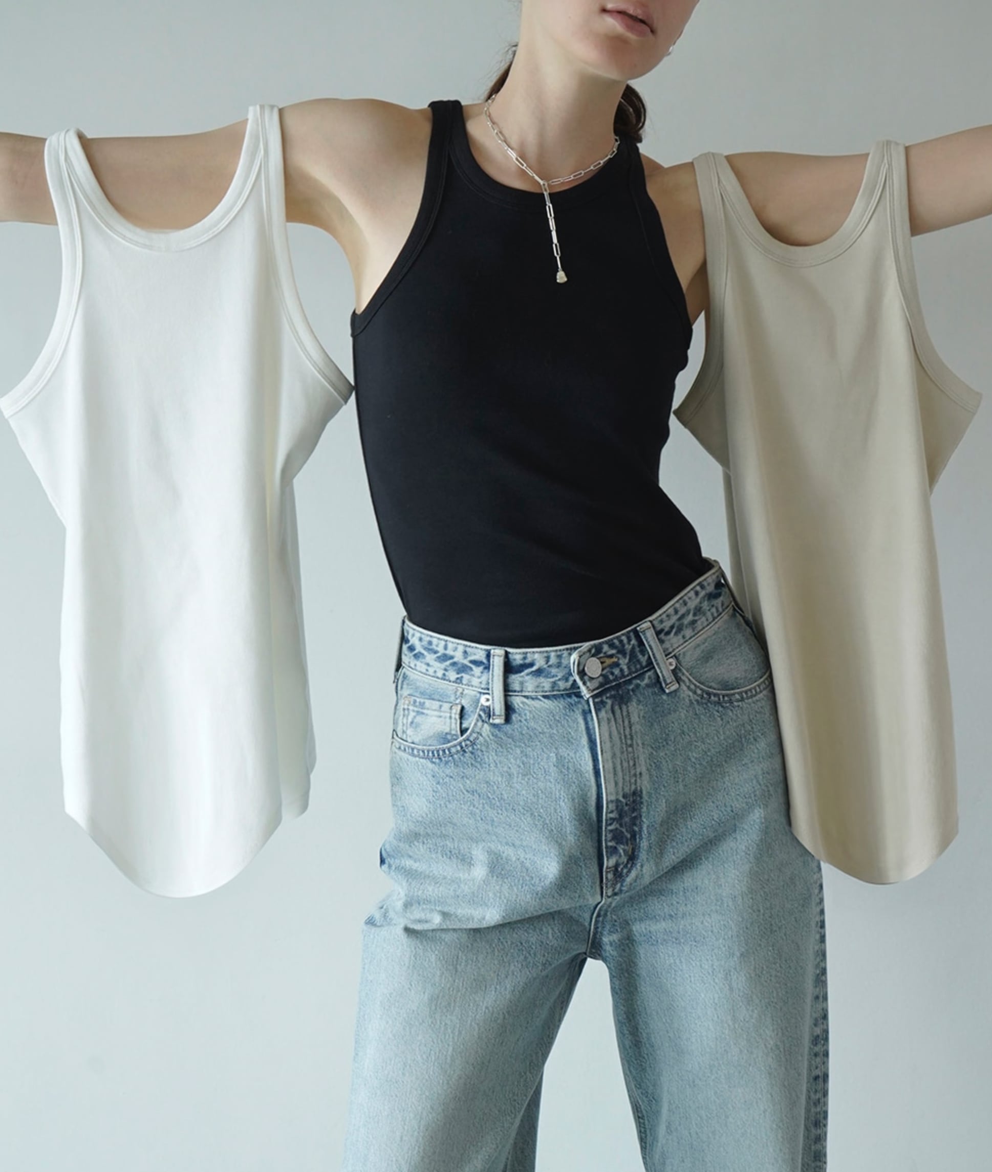 23AW】CLANE クラネ / AMERICAN SLEEVE TANK TOPS | TRENTオンライン