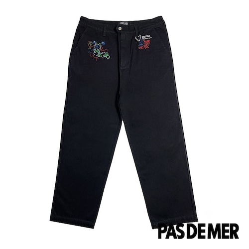 【PAS DE MER/パドゥメ】CATERPILLAR PANTS デニムパンツ / BLACK / SS26-14027
