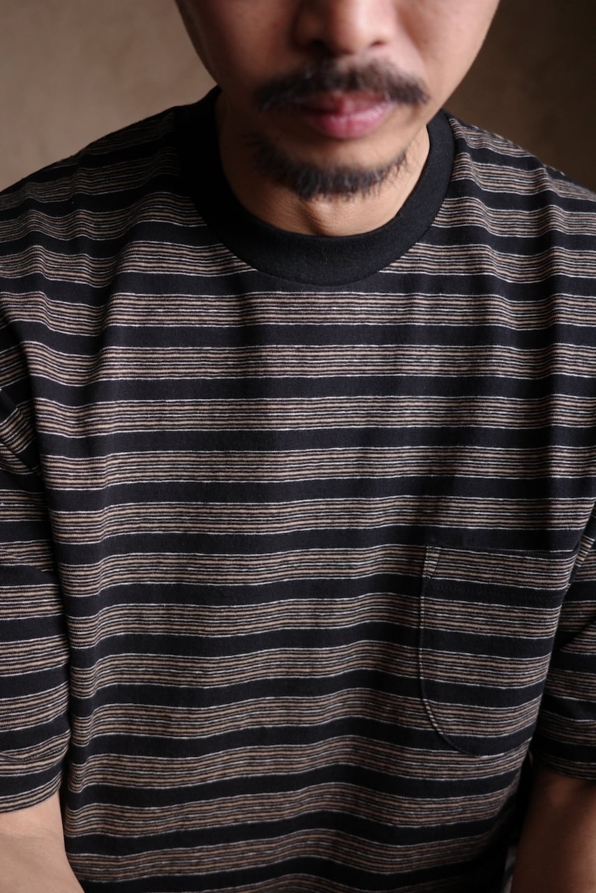 ENDS and MEANS / Horizontal Striped Tee | iremono