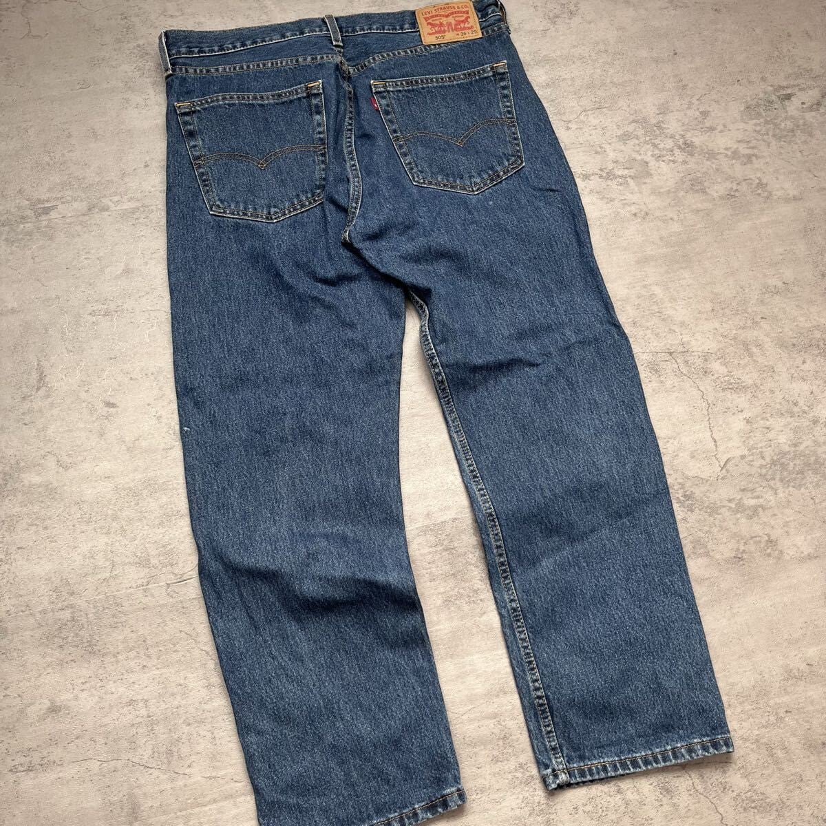 実寸35×27】Levi's 505 ペンキ飛び デニムパンツ 濃紺 ニカラグア製