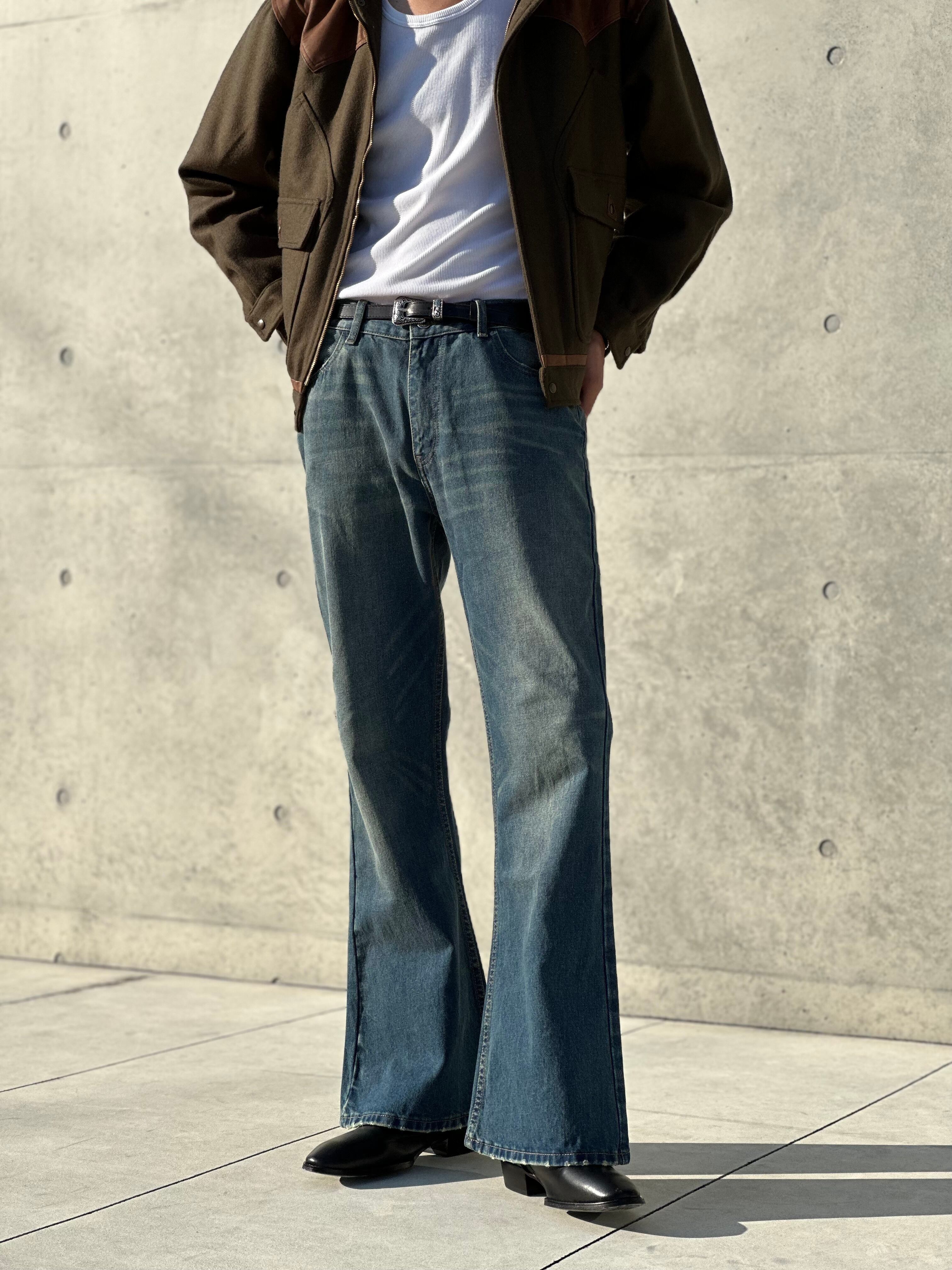 Washed Flare Denim | MODE SPACE