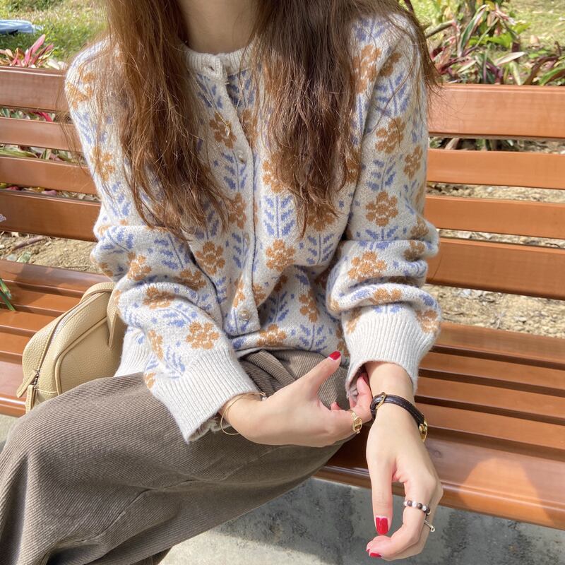 ルーズセーター レディーススプリングスタイルスタンダード レトロ 春物 試着室40634839095