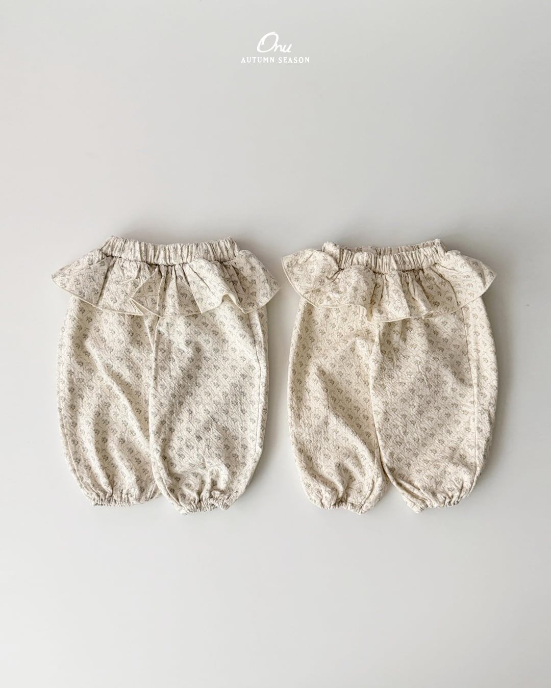 【予約】ONU Frilled skirt-leg pants
