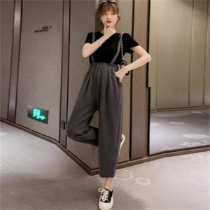 【送料無料】 サロペット 2色 パンツ ボトムス ロング アンクル丈 マキシ ポケット ハイウエスト 薄手生地 かわいい 大人可愛い 大人女子 綺麗 シンプル カジュアル 上品 おしゃれ お洒落 こなれ感 ラフ コンサバ 着痩せ レディライク ヘルシー系 無地 夏 20代 30代 40代 レディース 女性用 ママ服 お出かけ 女子会 お呼ばれ 休日 お茶会 アウトドア 着回し 普段使い 韓国 オルチャン ファッション コーデ スタイル 体型カバー プチプラ 定番 デイリーユース ブラック グレー