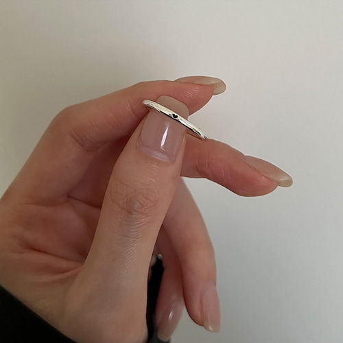 S925 Heart paint mini ring (R197-2)